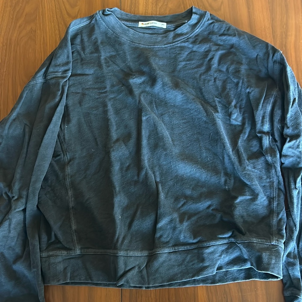 Marine Layer Vintage Slub Longsleeve Faded Black